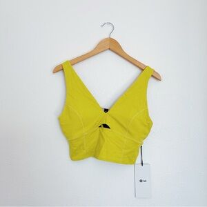 Lululemon Lab Studio Crop Tank Bra – Chartreuse Yellow – Size 12 – NWT ✨Rare